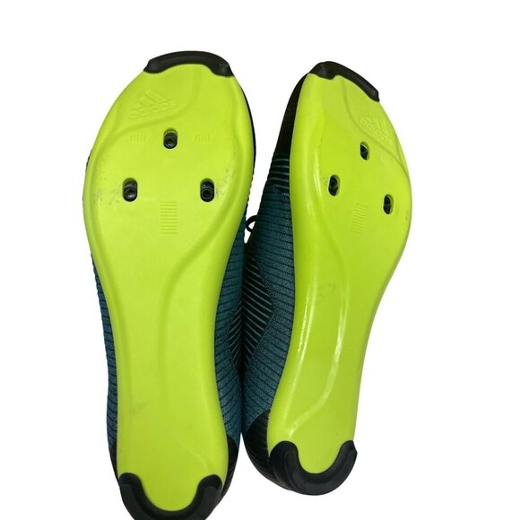 NEW! Adidas Men's The Road Cycling 2.0 Shoes Three Bolt Blue Green 7 Women's 8 - Picture 6 of 8